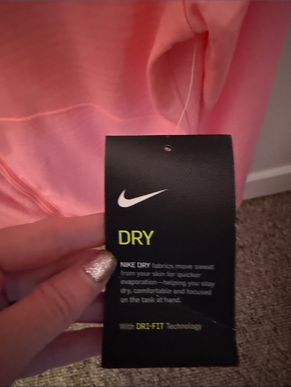 NWT Nike Women's Golf Dri-FIT 1/2 Zip Pullover Top Medium Coral Pink - Picture 4 of 7